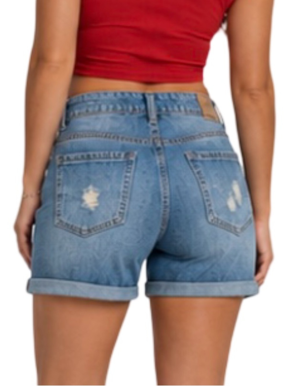 NEW Tinsel Denim Boyfriend Distressed Shorts 9 NWT - Picture 2 of 7